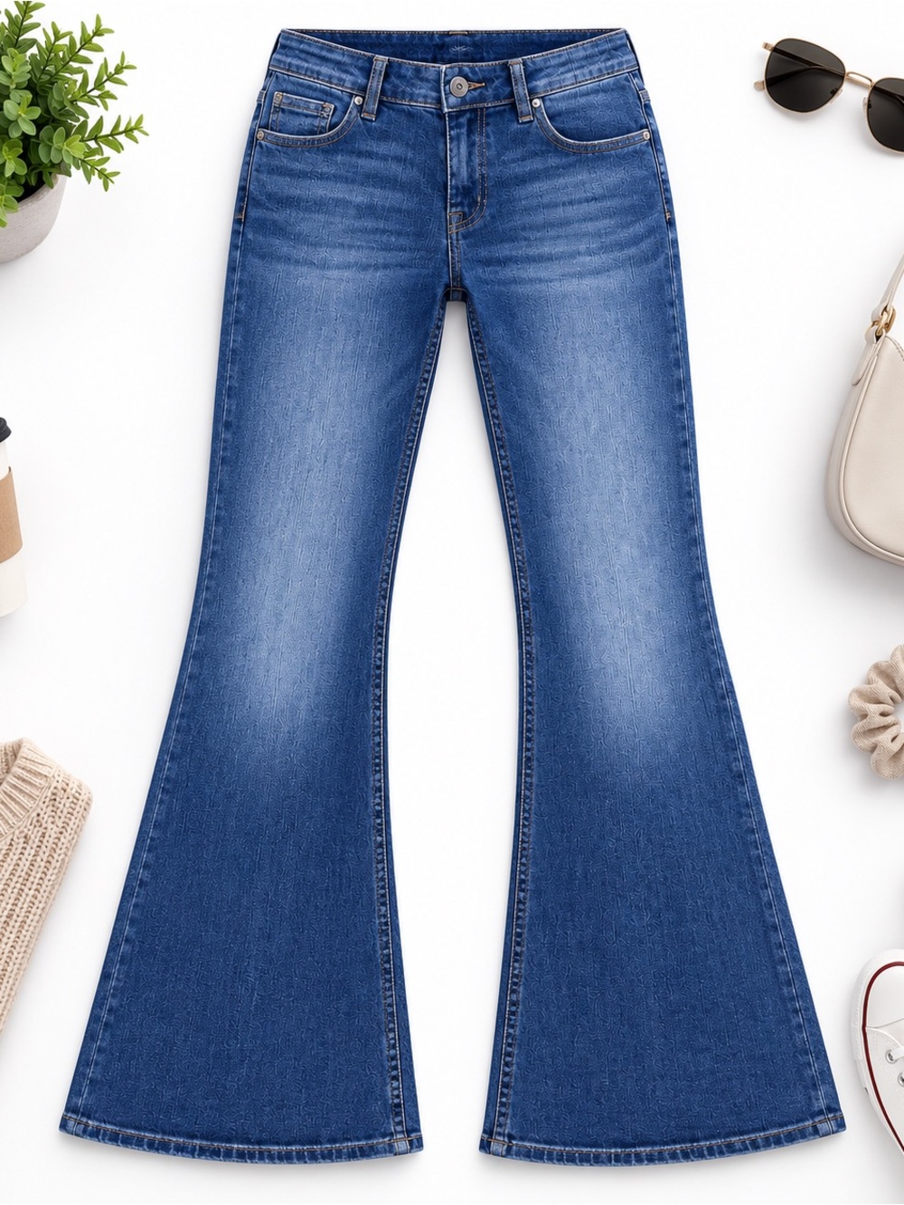 VIGOSS Jagger Bootcut Jeans Womens 31x32 Classic Fit Stretch Medium Wash Y2K